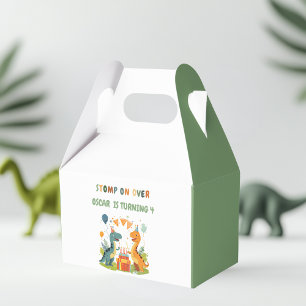 "Stomp On Over Dinosaur Birthday Favour Box