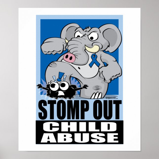 Stomp Out Child Abuse Poster (Front)