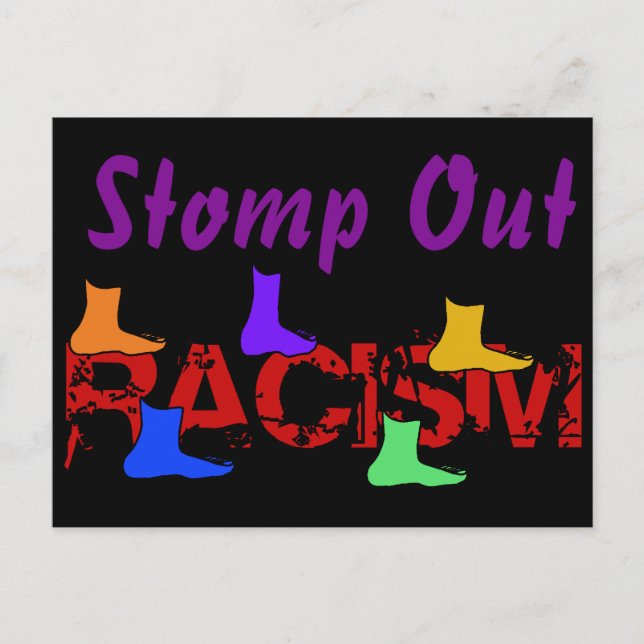 Stomp Out Racism Postcard (Front)