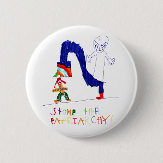 Stomp the Patriarchy 6 Cm Round Badge