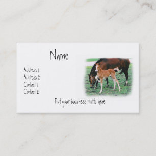 Stomping Foal Crosstitch Business Card