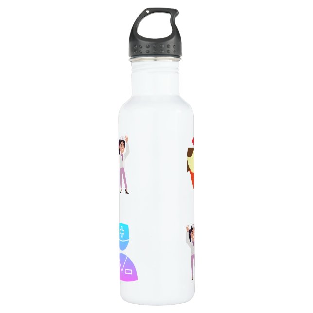 stomy Nurse Sticker Pack - Ostomy Nurse 710 Ml Water Bottle (Front)