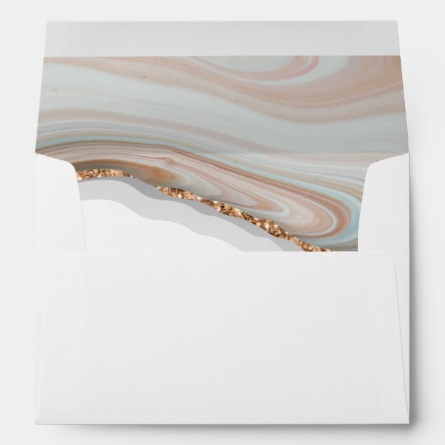 Stone Agate Marble Texture 5x7 Invitation Envelope (Back (Bottom))