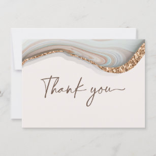 Stone Agate Marble Thank you Card