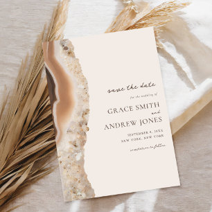 Stone Agate Marble Wedding Save The Date