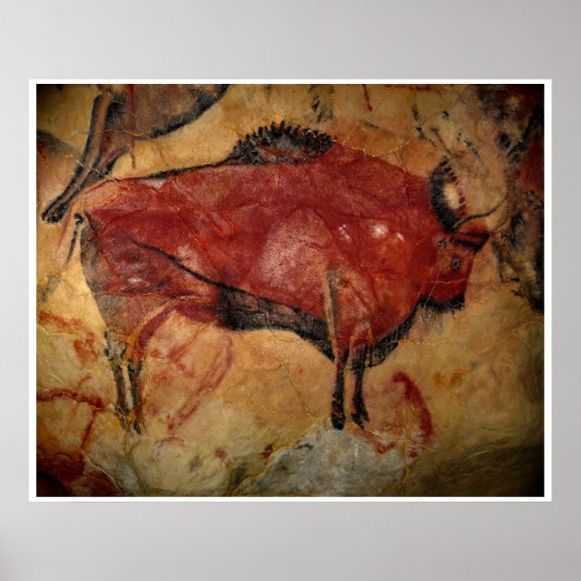 Stone Age Altamira Bison Buffalo Art Poster (Front)