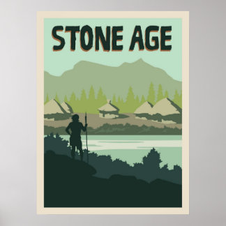 Stone Age Board Game Minimalist Travel Style Ga Poster