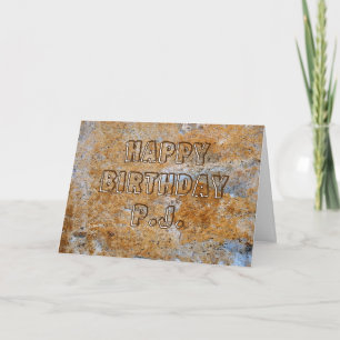 Stone Age Happy Birthday P.J. Card
