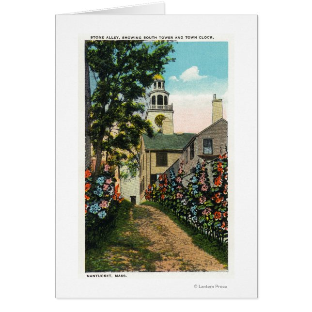 Stone Alley View of South Tower and Town Clock (Front)