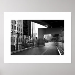 Stone and Glass: Shiodome Business District, Tokyo Poster