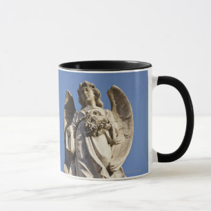 Stone Angel Looking Down Statue in Buenos Aires Mug