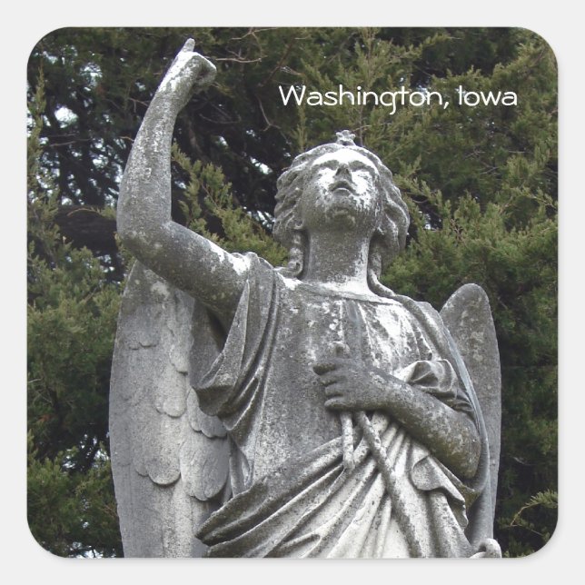 Stone Angel, Washington, Iowa Square Sticker (Front)