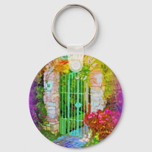Stone Arch Colourful Gate Key Ring