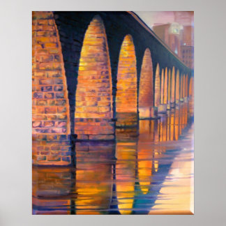STONE ARCH SUNSET POSTER