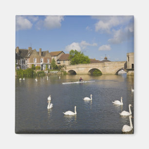 Stone arched bridge and River Ouse, St Ives, Magnet