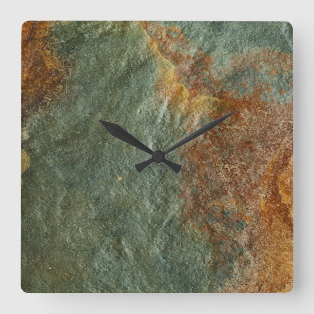 Stone Background - Slate Rock Customised Template Square Wall Clock (Front)