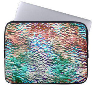 Stone base plastered with rustic mortar and splash laptop sleeve