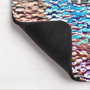 Stone base plastered with rustic mortar and splash mouse pad