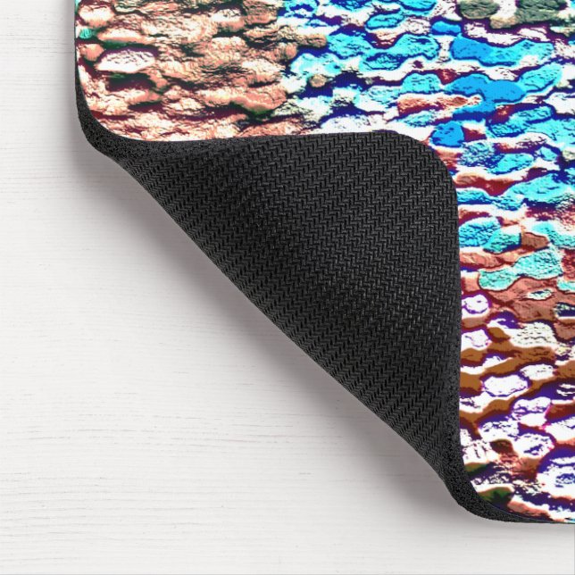 Stone base plastered with rustic mortar and splash mouse pad (Corner)