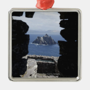Stone Beehive Monk Huts Clochanson Skellig Michael Metal Tree Decoration