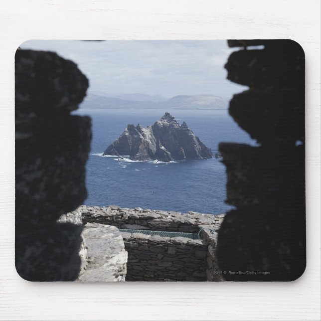 Stone Beehive Monk Huts Clochanson Skellig Michael Mouse Pad (Front)