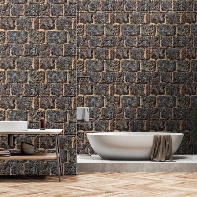 STONE BLOCKS MASONRY  WALLPAPER (Bathroom)