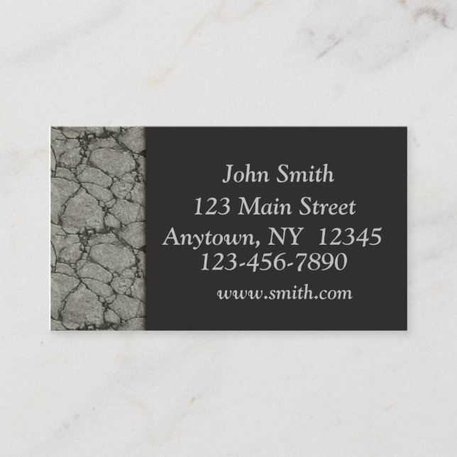 Stone Border Business Card (Front)