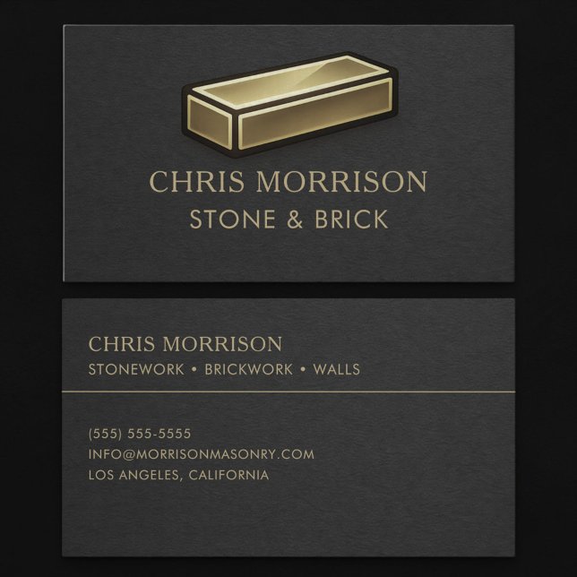 Stone & Brick Business Card (Creator Uploaded)