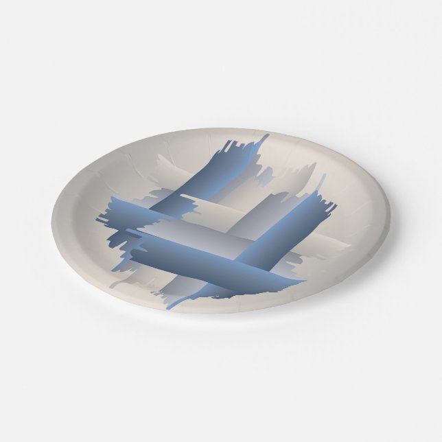 stone brick city paper plate (Angled)