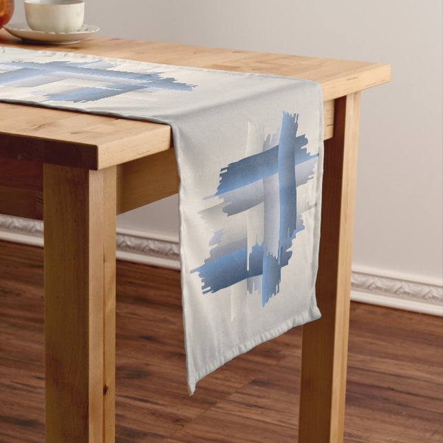 stone brick city short table runner (In Situ)