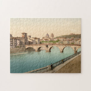 Stone Bridge and San Giorgio, Verona, Italy Jigsaw Puzzle