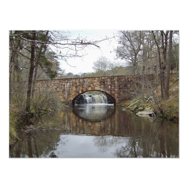 Stone Bridge and Water Fall Photo Print (Front)