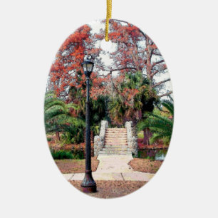 Stone Bridge City Park New Orleans Ceramic Tree Decoration