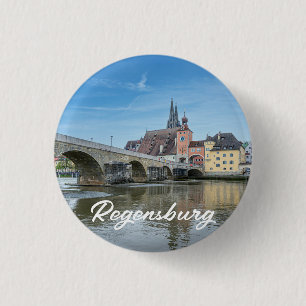 Stone Bridge in Regensburg, Germany 3 Cm Round Badge