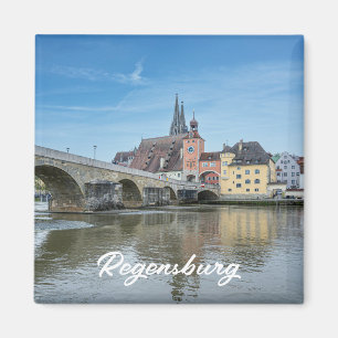 Stone Bridge in Regensburg, Germany Magnet