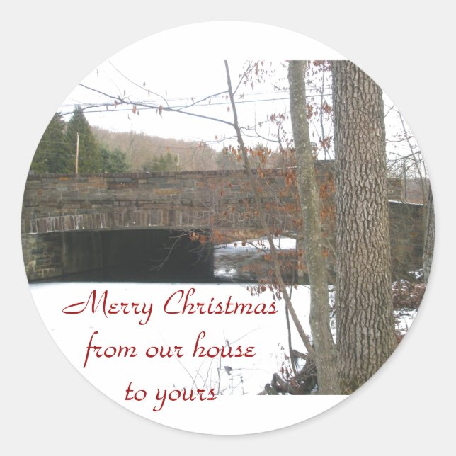 Stone Bridge Merry Christmas Stickers (Front)