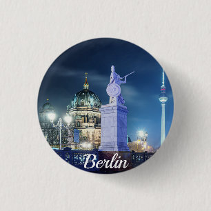 Stone bridge near Berlin Cathedral in Germany 3 Cm Round Badge