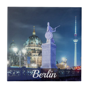 Stone bridge near Berlin Cathedral in Germany Ceramic Tile