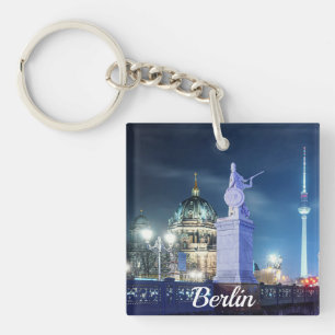 Stone bridge near Berlin Cathedral in Germany Key Ring