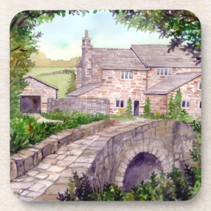 Stone Bridge Watercolor Painting Coaster