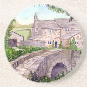 Stone Bridge Watercolor Painting Coaster