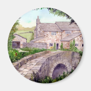Stone Bridge Watercolor Painting Magnet