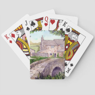 Stone Bridge Watercolor Painting Playing Cards