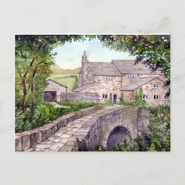 Stone Bridge Watercolor Painting Postcard (Front)