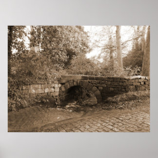 Stone Bridge with Stream Poster