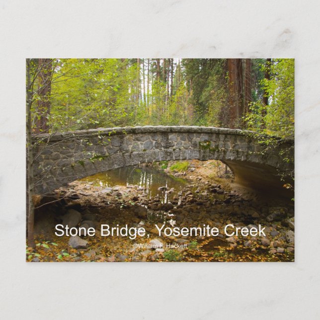 Stone Bridge Yosemite Creek November Products Postcard (Front)