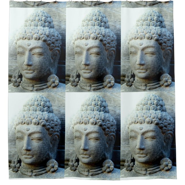 stone buddhas pattern shower curtain (Front)