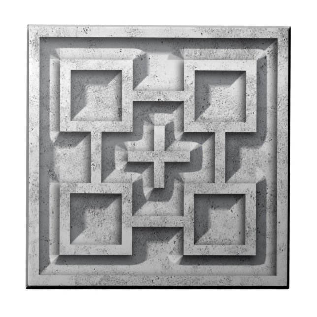 Stone carving, imitation ceramic tile (Front)