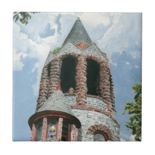 Stone Church Tower Ceramic Tile