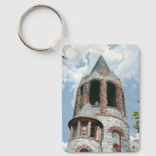 Stone Church Tower Key Ring